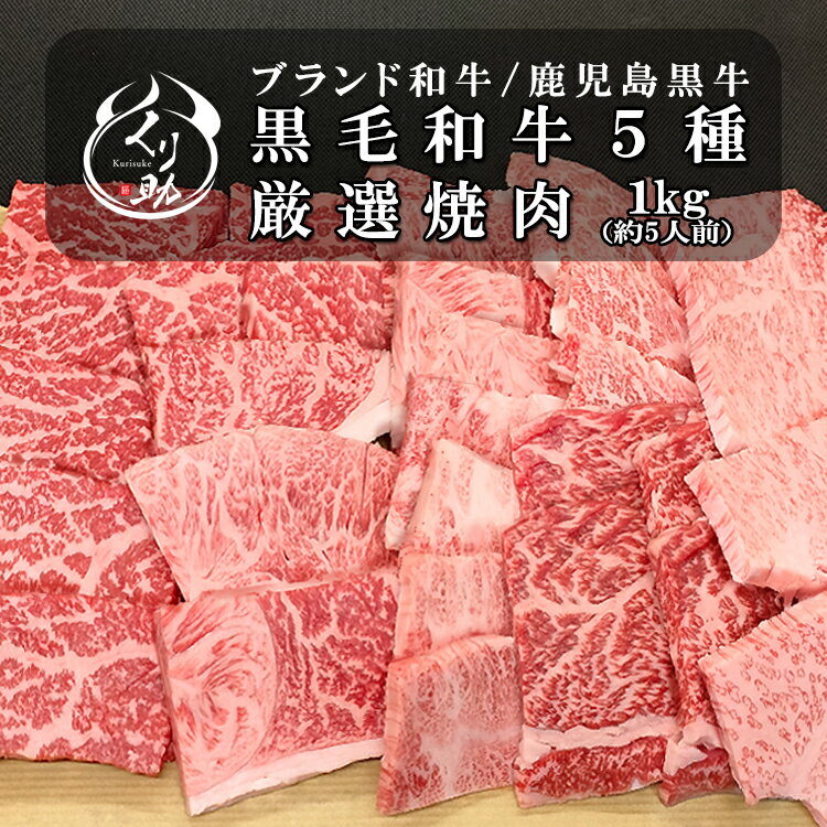お中元 夏ギフト【高品質黒毛和牛5種入り】 店長厳選A4等級焼肉セット1kg(5人〜6人)リピート率高!鹿児島黒牛A4等級 和牛焼肉 焼肉 カルビー 赤身 極上カルビー 火打ち ギフト バーベキュー BBQ 牛肉 和牛 贈答用 御歳暮 お中元 お年賀 プレゼント wagyu 【送料無料】|楽天お肉通販|11,000円・レビュー2258件